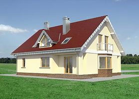 Задний фасад дома, Двухэтажный дом 15х13 - 194.4 м2