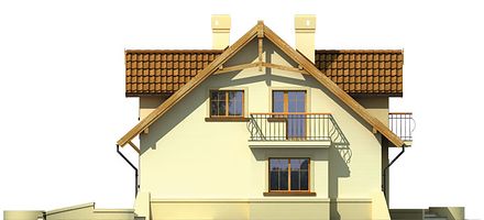 Левый фасад дома, Двухэтажный дом 12х10 - 153.5 м2