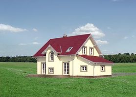 Левый фасад дома, Двухэтажный дом 15х11 - 168.8 м2