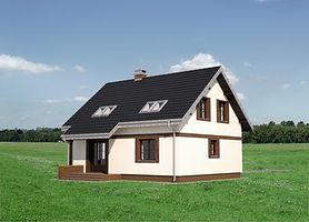 Левый фасад дома, Двухэтажный дом 10х8 - 116.1 м2