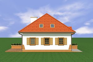 Правый фасад дома, Двухэтажный дом 14х10 - 190.99 м2