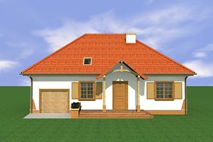 Передний фасад дома, Двухэтажный дом 14х10 - 190.99 м2