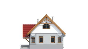 Передний фасад дома, Двухэтажный дом 7х12 - 96.9 м2