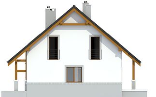 Левый фасад дома, Двухэтажный дом 13х9 - 123.5 м2
