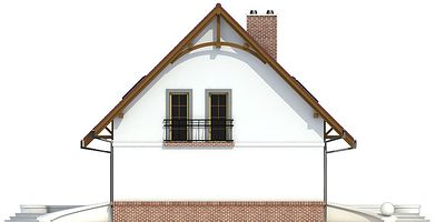 Левый фасад дома, Двухэтажный дом 27х9 - 122.9 м2