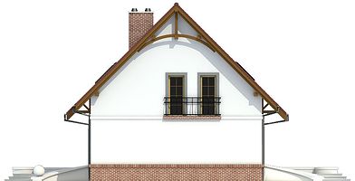 Правый фасад дома, Двухэтажный дом 27х9 - 122.9 м2