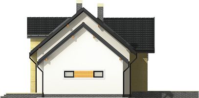 Правый фасад дома, Двухэтажный дом 15х11 - 155.2 м2