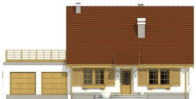 Передний фасад дома, Двухэтажный дом 17х10 - 162 м2