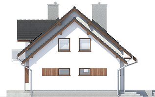 Правый фасад дома, Двухэтажный дом 17х9 - 180.5 м2