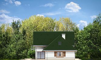 Левый фасад дома, Двухэтажный дом 15х12 - 188.17 м2