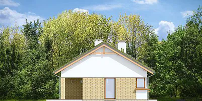 Левый фасад дома, Двухэтажный дом 14х10 - 133.96 м2