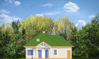 Задний фасад дома, Двухэтажный дом 12х11 - 149.92 м2