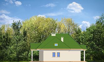 Левый фасад дома, Двухэтажный дом 12х11 - 149.92 м2