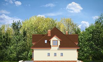 Левый фасад дома, Двухэтажный дом 12х13 - 182.22 м2