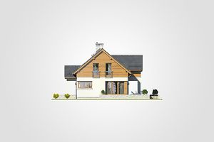 Правый фасад дома, Двухэтажный дом 15х11 - 135.75 м2