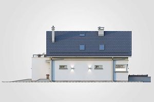 Правый фасад дома, Двухэтажный дом 9х15 - 137.55 м2