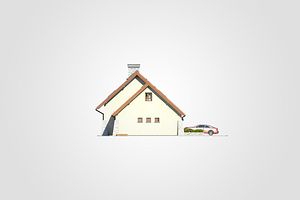 Левый фасад дома, Двухэтажный дом 16х10 - 162.7 м2