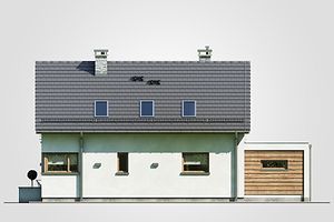 Задний фасад дома, Двухэтажный дом 15х10 - 132.3 м2
