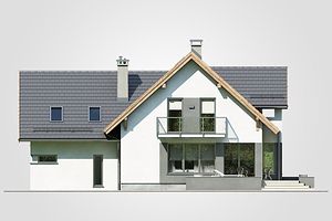 Левый фасад дома, Двухэтажный дом 11х15 - 186.95 м2