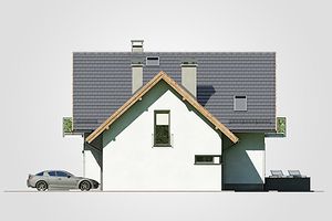 Правый фасад дома, Двухэтажный дом 11х15 - 186.95 м2