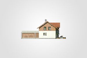 Задний фасад дома, Двухэтажный дом 18х11 - 248.35 м2