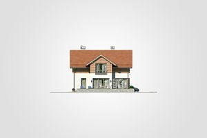 Левый фасад дома, Двухэтажный дом 18х11 - 248.35 м2