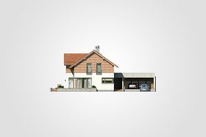 Передний фасад дома, Двухэтажный дом 18х11 - 248.35 м2