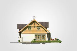 Правый фасад дома, Двухэтажный дом 13х11 - 195.35 м2