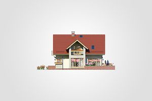 Правый фасад дома, Двухэтажный дом 18х11 - 221.75 м2