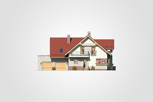 Передний фасад дома, Двухэтажный дом 18х11 - 221.75 м2