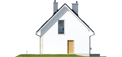 Правый фасад дома, Двухэтажный дом 12х8 - 110.34 м2
