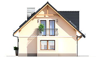 Левый фасад дома, Двухэтажный дом 15х9 - 156.4 м2