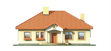 Передний фасад дома, Двухэтажный дом 16х9 - 174.5 м2