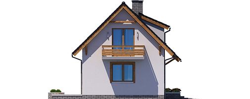 Правый фасад дома, Двухэтажный дом 13х9 - 102.2 м2