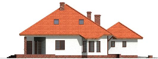 Левый фасад дома, Двухэтажный дом 15х19 - 256.2 м2