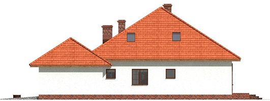 Правый фасад дома, Двухэтажный дом 15х19 - 256.2 м2
