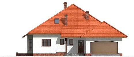 Передний фасад дома, Двухэтажный дом 15х19 - 256.2 м2
