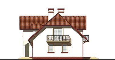 Правый фасад дома, Двухэтажный дом 13х10 - 189.7 м2