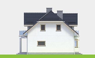 Правый фасад дома, Двухэтажный дом 11х10 - 134.5 м2