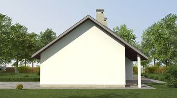 Правый фасад дома, Двухэтажный дом 19х12 - 260.4 м2