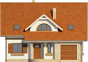 Передний фасад дома, Двухэтажный дом 11х12 - 168.89 м2