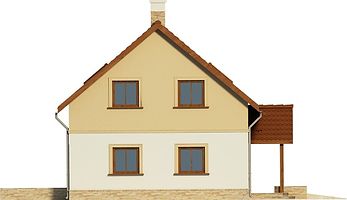 Левый фасад дома, Двухэтажный дом 11х9 - 127.5 м2