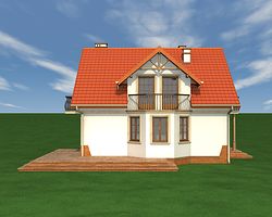 Левый фасад дома, Двухэтажный дом 9х10 - 119.65 м2