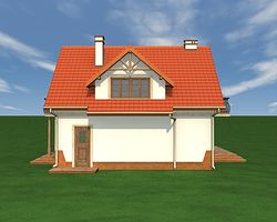 Правый фасад дома, Двухэтажный дом 9х10 - 119.65 м2