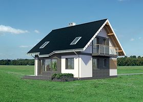 Задний фасад дома, Двухэтажный дом 9х12 - 120.5 м2