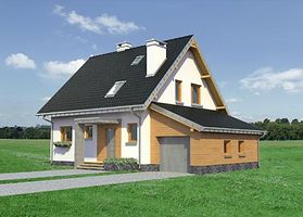 Передний фасад дома, Двухэтажный дом 13х10 - 136.7 м2
