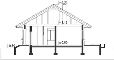 Вертикальный разрез дома, Одноэтажный дом 15х10 - 101.2 м2