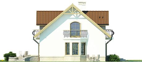 Левый фасад дома, Двухэтажный дом 16х10 - 188.6 м2