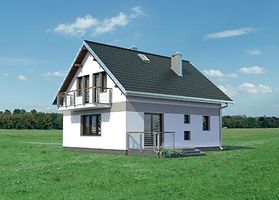 Задний фасад дома, Двухэтажный дом 10х9 - 103.2 м2