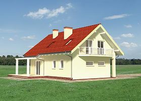 Задний фасад дома, Двухэтажный дом 12х10 - 124.2 м2